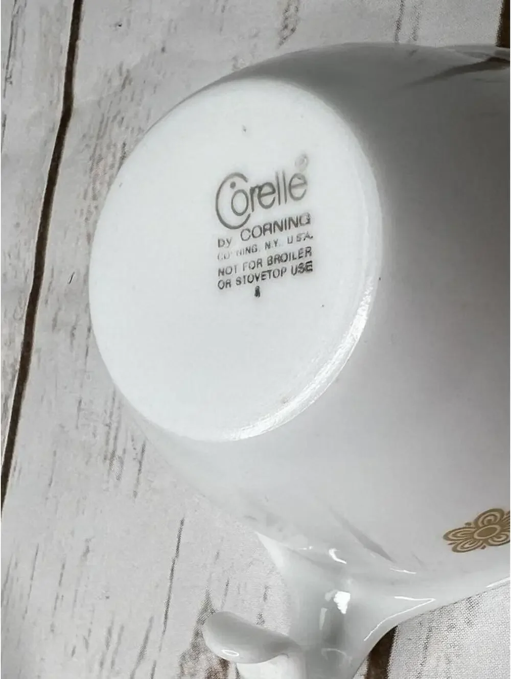 Corelle Vintage‎ Gold Floral Tea Cups Set of 2